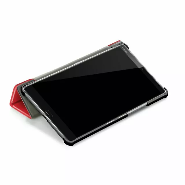 Coque Smart Rouge Premium pour Huawei MediaPad M5 8.4 + Vitre de protection 2