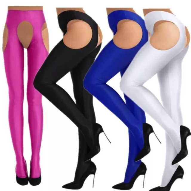 Sexy Women Long Stocking Open Crotch Hollow Out Tights Crotchless Pantyhose Club