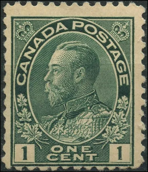 Canada Mint NH F 1c Scott #104 1911 Admiral King George V Issue Stamp
