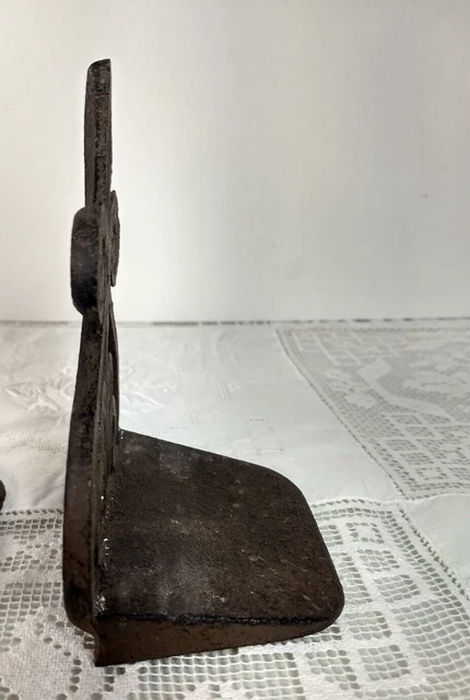 Door Stop Stay Holder Fleur De Lis Cast Iron 1 lb 12 oz each 3