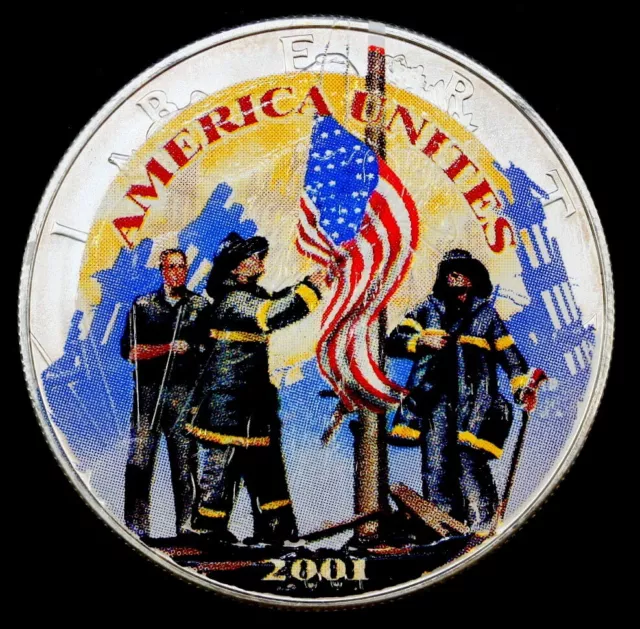2001 American Eagle Memorial Heroes Silver $1 Dollar 1 oz Fine Silver