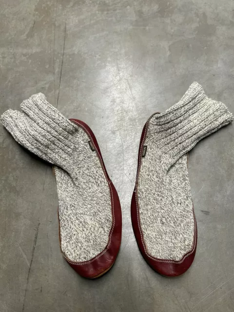 Acorn The Original Slipper Socks Gray Cotton Slippers Men's US Size 12-13 USA