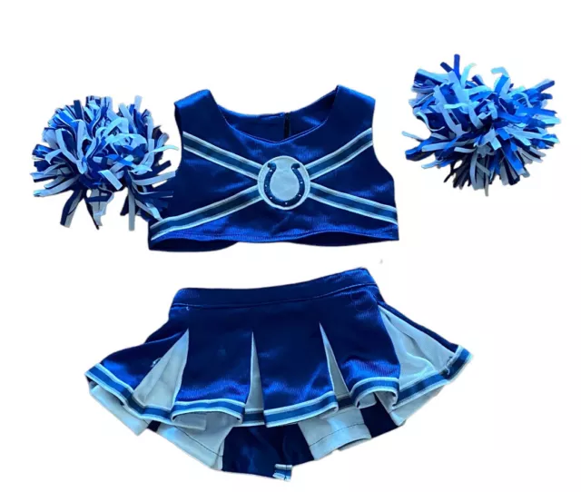 Build A Bear NFL Baltimore Colts Cheerleader Outfit Clothes Set Pom Poms