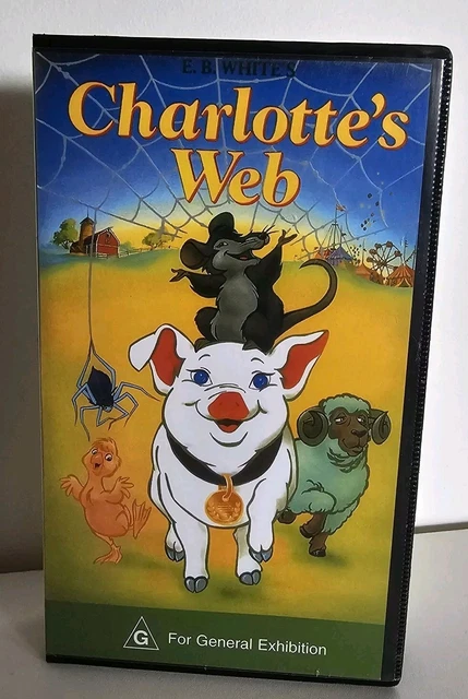 CHARLOTTE'S WEB VHS TAPE Animated Classic Vintage Movie E.B White. Free ...