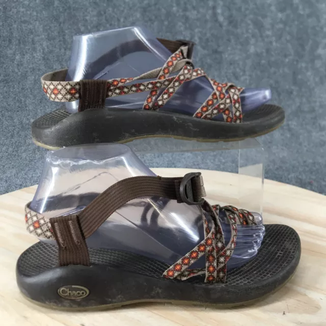 Chaco Sandals Womens 9 ZX2 Yampa Sporty Toe Loop Slingback Brown Fabric Comfort