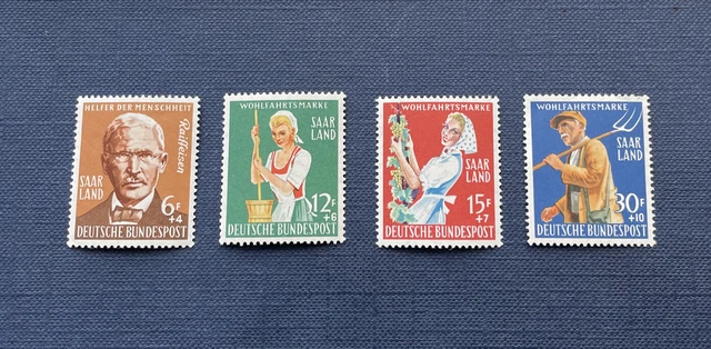 Saarland 1958, OPD,  Wohlfahrt: Landwirtschaft, Mi.-Nr. 441 - 444, postfrisch**