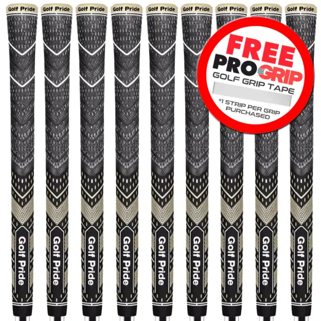 Golf Pride Mcc Plus4 Teams Midsize Grip / Black / Gold *Mulitbuy* +Free Tape