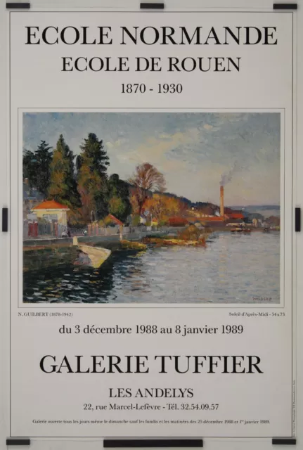 Guilbert N. École Normande École de Rouen 1989 Affiche Originale Exposition