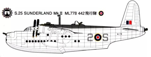 1/144 CafeReo S-25 SUNDERLAND Mk.II RAF Flying boat patrol bomber BIGBIRD 5 (2A)