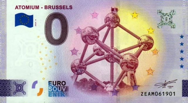 Null Euro Schein - 0 Euro Schein - Belgien - Atomium - Brussels 2024-4