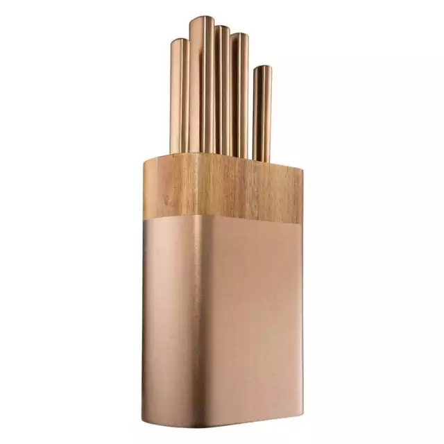 Baccarat Daisho Nara 6 Piece Japanese Steel Knife Block Copper