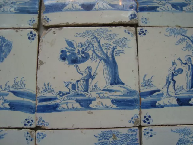set   18h  century delft  bibical tiles  bible (9) 3