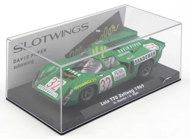 Slotwings Lola T70 David Piper Zeltweg 1969 slot car 1:32 Ref. W004-04 MIB Fly