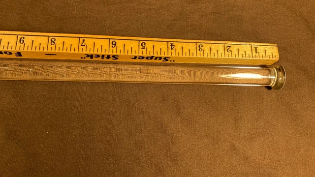 Antique c1920s The Brasscrafters? 17 3/4” Glass Towel Bar Replacement Rod 4