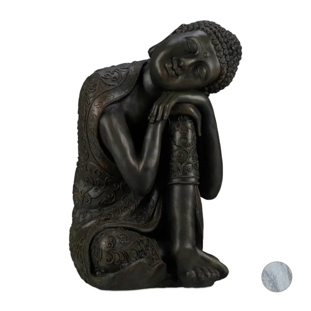 Buddha Figur XL 60cm Dekofigur Statue Gartenfigur Gartendeko Feng Shui Skulptur