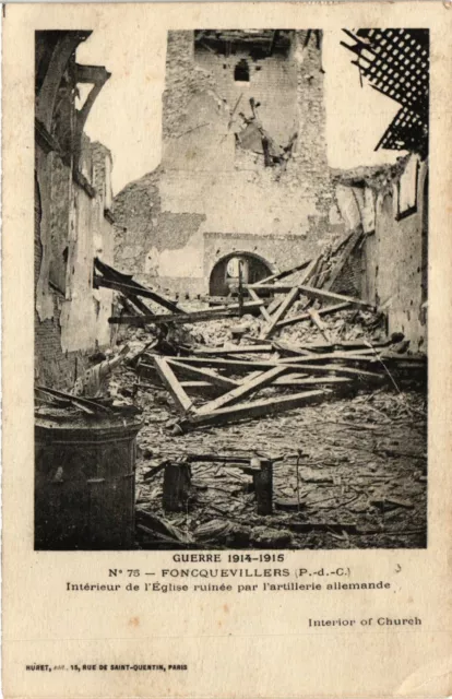 CPA AK Militaire Foncquevillers - Intérieur de l'Église (362130)