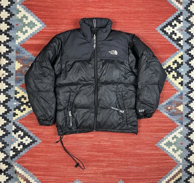 Vintage The North Face Down Nuptse 600 Black Puffer Jacket Boys M