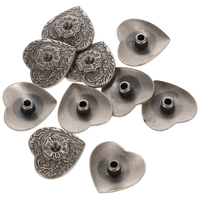 10 piezas de accesorios de aleación hebilla de bolsillo sin costura Silver