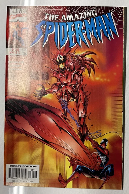 The AMAZING SPIDER-MAN 431 FEB 1998 MCU Direct Marvel Comic Book CARNAGE