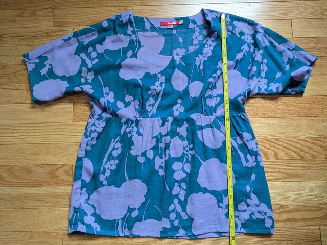 Boden Womens Top Blouse Sz 8, Empire Waist, Short Sleeve, See Description