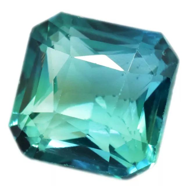 4-6 Ct Natural Bluish Green Parti Sapphire Princess Cut Certified Loose Gemstone