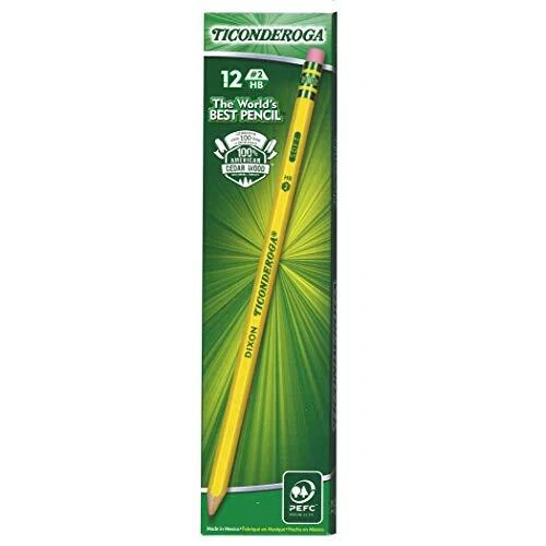 Ticonderoga DIX13806BN No. 2 Pencils Pre-Sharpened 12 Per Box 6 Boxes Wood/Gr...