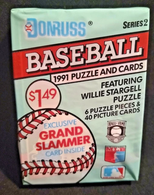 Donruss Séries 2 1991 Scellé Paquet 40 Baseball Cartes & Willie Stargell Puzzle