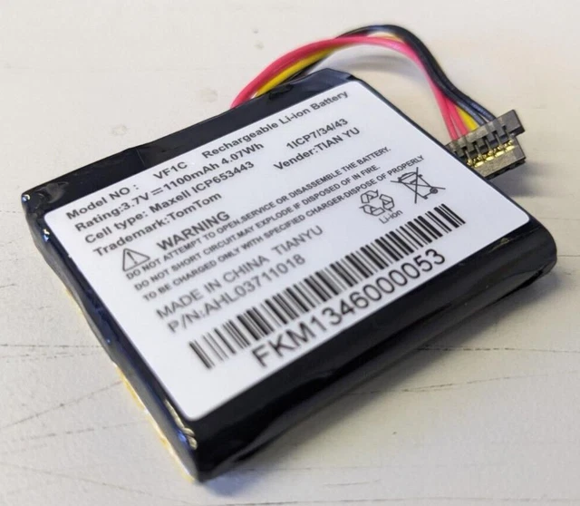 Vhbw Batterie Remplacement Pour Coyote 1ICP/8/40/40 1S1P Pour Appareil GPS De Navigation (1100mAh, 3,7V, Li-polymère