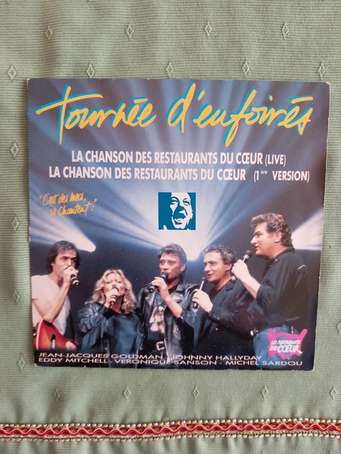 Johnny HALLYDAY     Tournée d'enfoirés         7'  SP 45 tours