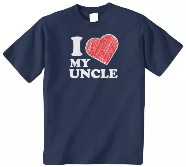Threadrock Kids I Love My Uncle Youth T-shirt Heart Family Tio Cute