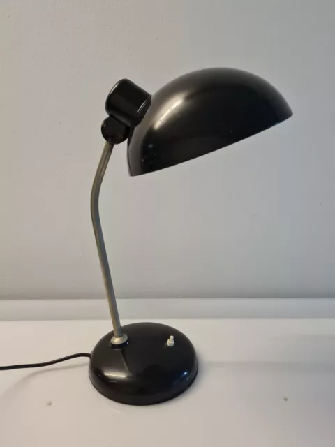 Schreibtischlampe Vintage, wie Kaiser Idell Kommissarleuchte, Schwarz. 45cm