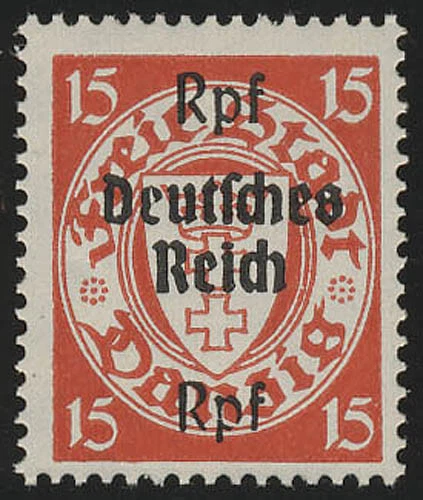 722 Danzig mit Aufdruck 15 Rpf auf 15 Pf **