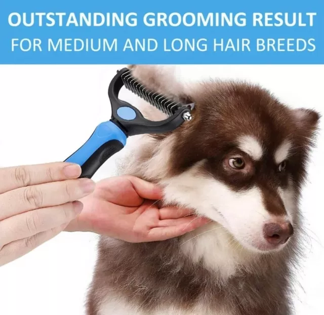 Professional Dog Cat Pet Care Comb Brush Dematting Undercoat Rake Grooming Comb