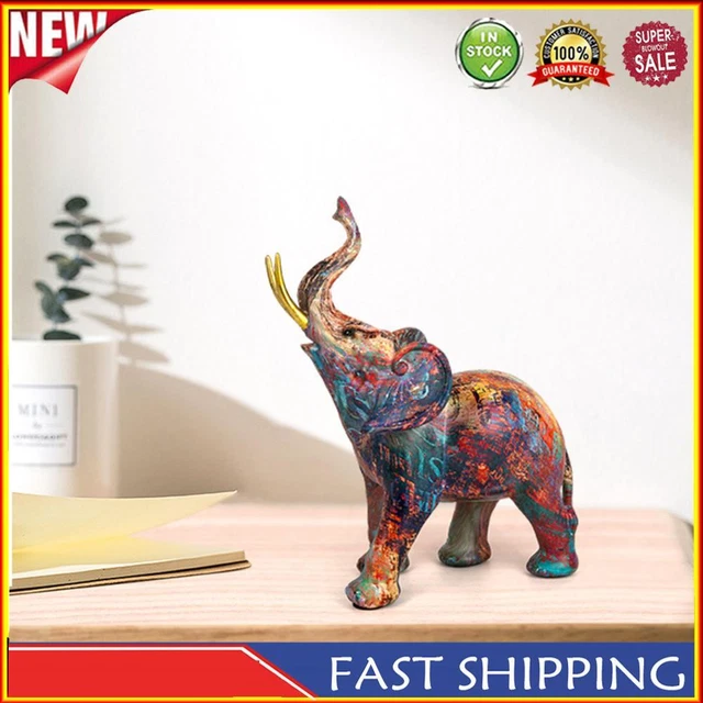 Resin Doodle Elephant Sculpture Handicrafts Graffiti Home Decor for Office Porch