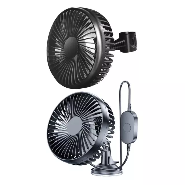 Le ventilateur de refroidissement de voiture électrique 12V 24V USB noir