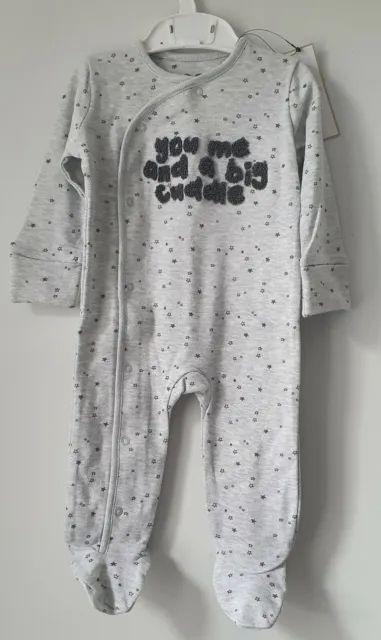 Baby (unisex) All in 1 Sleep Suit, With Printed Slogan Age 3-6 mths BN