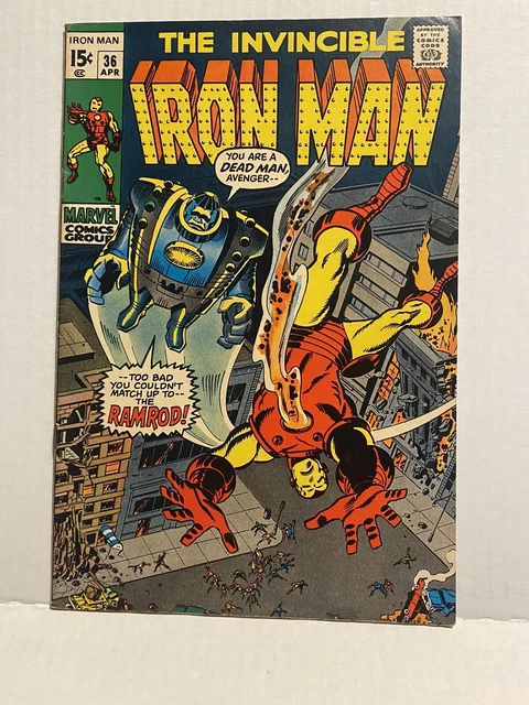 The Invincible Iron Man #36 Marvel Comics 1971 Bronze Age, Boarded