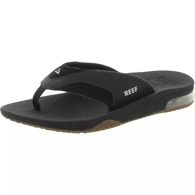 Reef Boys Fanning Black Thong Sandals Shoes 13-1 Medium (D) Little Kid BHFO 3804