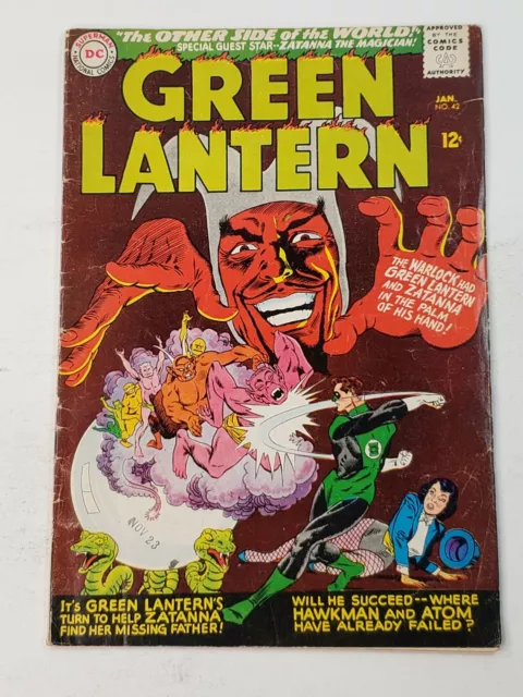 Green Lantern 42 DC Comics 3rd Appearance of Zatanna Silver Age 1966