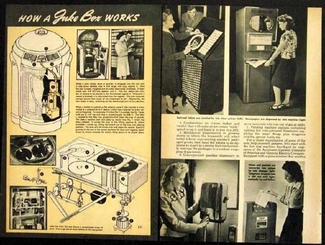 Seeburg Jukebox 146 *Trashcan* 1946 vintage Vending Machines pictorial