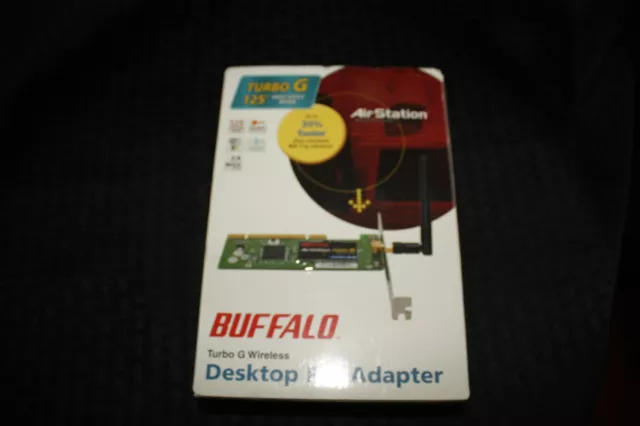 Adaptador de tarjeta PCI de escritorio inalámbrico Buffalo AirStation Turbo G WLI2-PCI-G54S