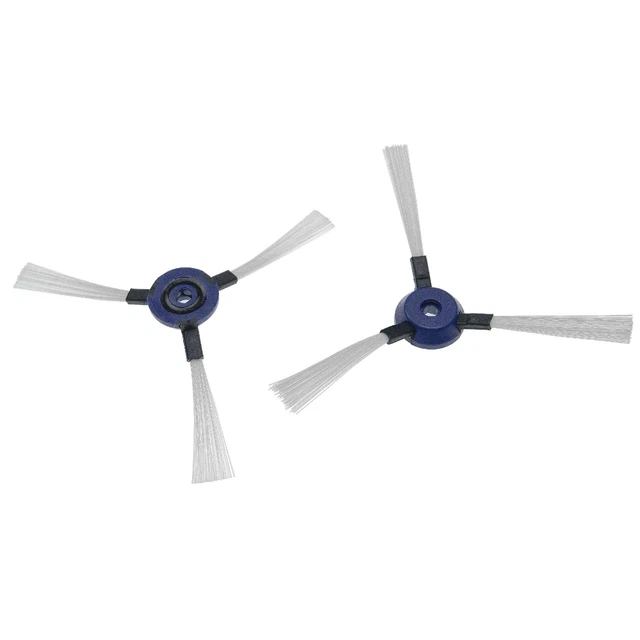 Lot De 10 Brosses Latérales De Rechange Pour Robot Aspirateur Yujin IClebo Arte - Noir, Fibre Synthétique, Neuves