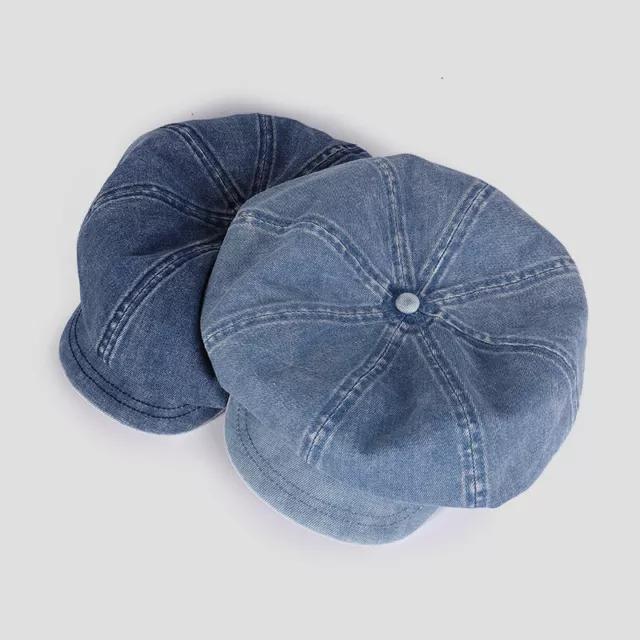 Femmes Hommes Casquette Chapeau Béret Jeans Journaux Plat Très Grand Baggy Mode