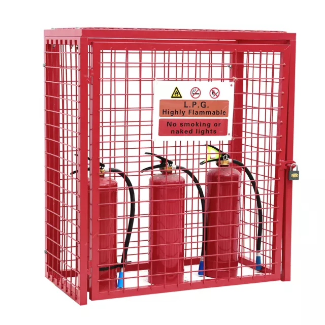 Steel Heavy Duty Propane 8x47kg 6x19kg Gas Cylinder Storage Security Cage Locked