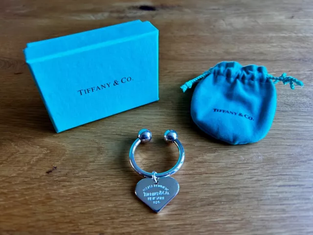 Tiffany & Co Sterling Silver 925 Return to Tiffany Heart Tag Key Ring - BARGAIN!