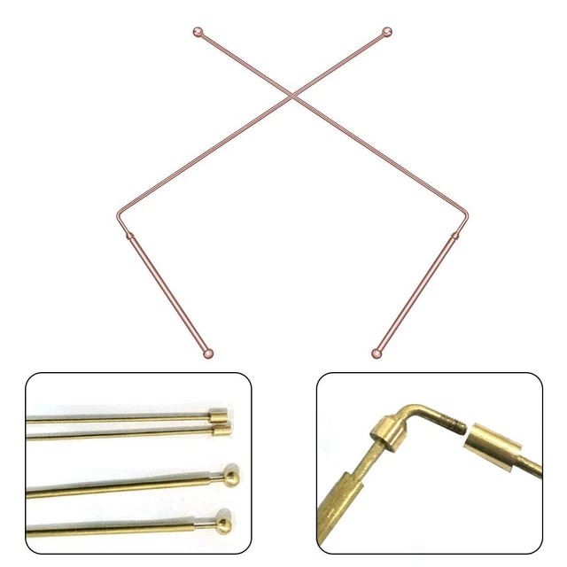 Simple Water Detection and Treasure Hunt with 999% Copper Probe Rods (2-Piece)