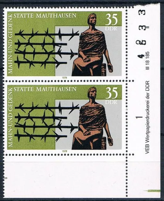 DDR ; Druckvermerk , Eckrand Mi.  2356 fn II , postfrisch