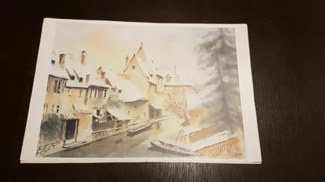 aquarelle signée Jean Luc LE GALL 1985 Lithographie COLMAR