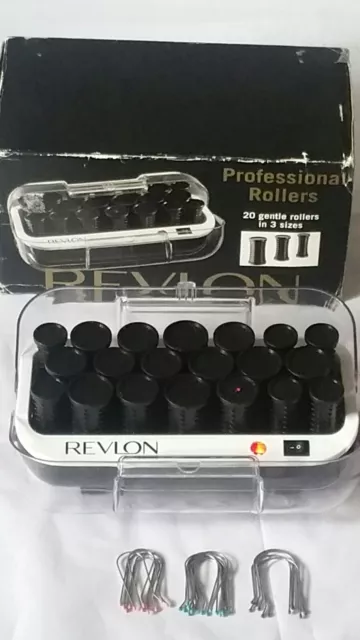 Revlon Thermo Ceramic Heated Hair Rollers Styler Curlers 20Rollers  20 Pins *Vgc