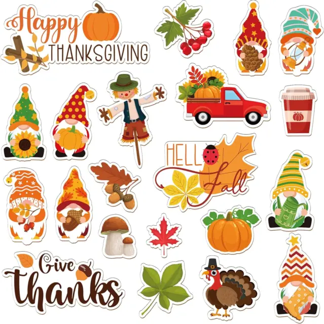 Thanksgiving Window Gel Clings - Fall Stickers for Harvest Party
